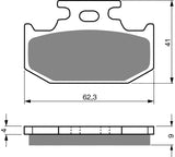 Plaquettes de frein arrière Goldfren AD : Yamaha DT125 DT 125 (2005-2007)