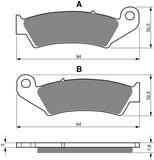 Plaquettes de frein avant Goldfren AD : Honda NX250 NX 250 (1988-1993)