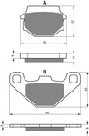 Plaquettes de frein avant Goldfren AD : Kawasaki KH125 KH 125 (1983-1998)