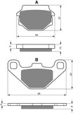 Plaquettes de frein avant Goldfren AD : Kawasaki KH125 KH 125 (1983-1998)