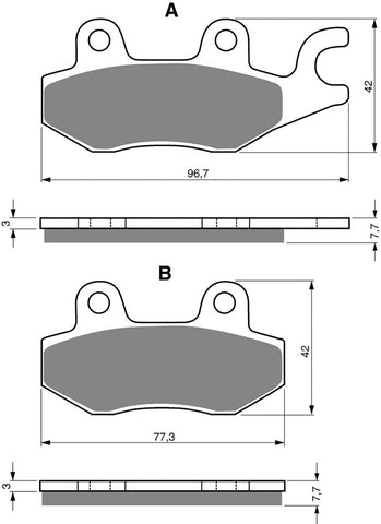 Plaquettes de frein avant Goldfren AD : Yamaha TZR50 TZR 50 (1997-2000)