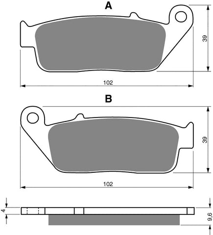 Plaquettes de frein avant Goldfren AD : Honda SH125 SH 125 (2014-2019)