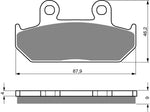 Jeu de plaquettes de frein avant Goldfren AD : Honda GL1500 GL 1500 (1988-2000)