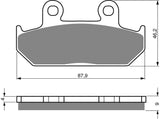 Jeu de plaquettes de frein avant Goldfren AD : Honda GL1500 GL 1500 (1988-2000)