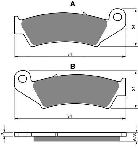 Plaquettes de frein avant en céramique : Honda XR125 XR 125 (2003-2006)